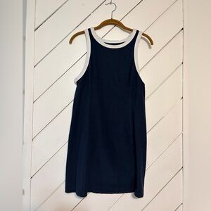 Beyond Yoga Midnight Blue Mini Dress with White Accents
